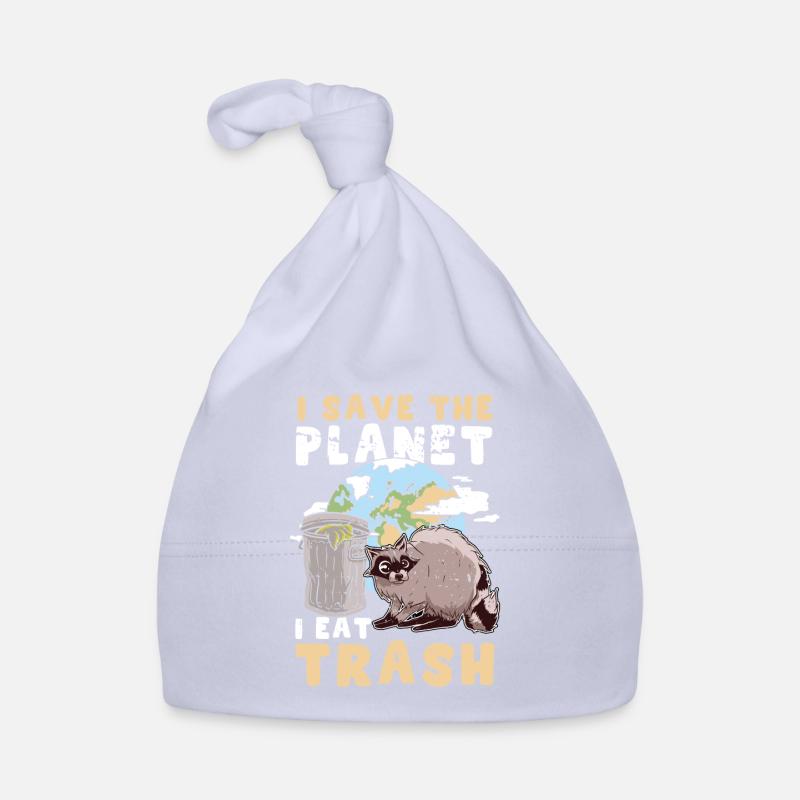 Raccoon Save Planet Eat Trash Geschenk Baby Bio-Mütze