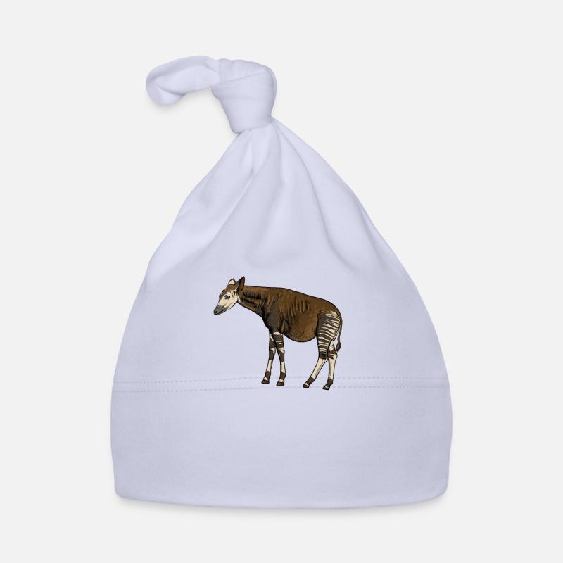Okapi I girafe de la forêt tropicale pour Bonnet bio Bébé
