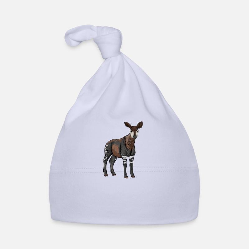 Okapi I forest giraffe from the rainforest for Organic Baby Cap