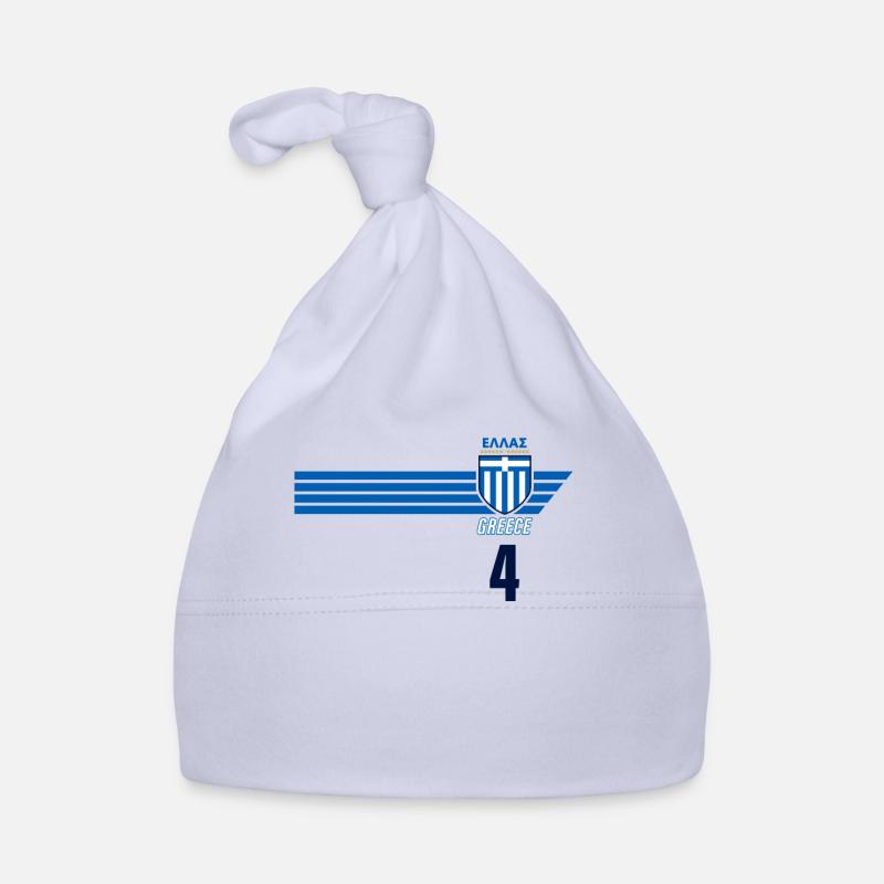 Grèce Hellas Grèce Football grec - Bonnet bio Bébé - ciel