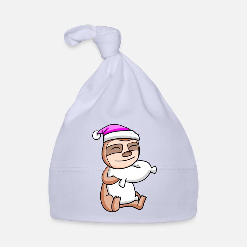Sloth with pillow and sleeping cap Organic Baby Cap