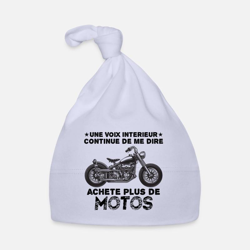 Motorcycle - Bonnet bio Bébé - ciel