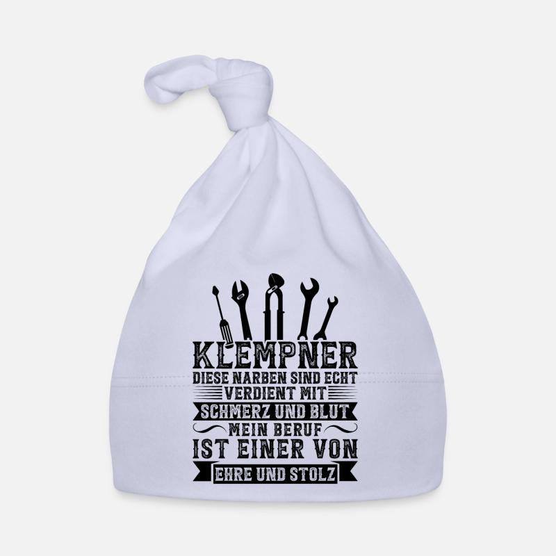 Klempner Beruf Installateur Geschenk Baby Bio-Mütze