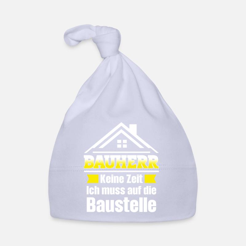 Bauherr Bauherrin Eigenheim Geschenk Baby Bio-Mütze