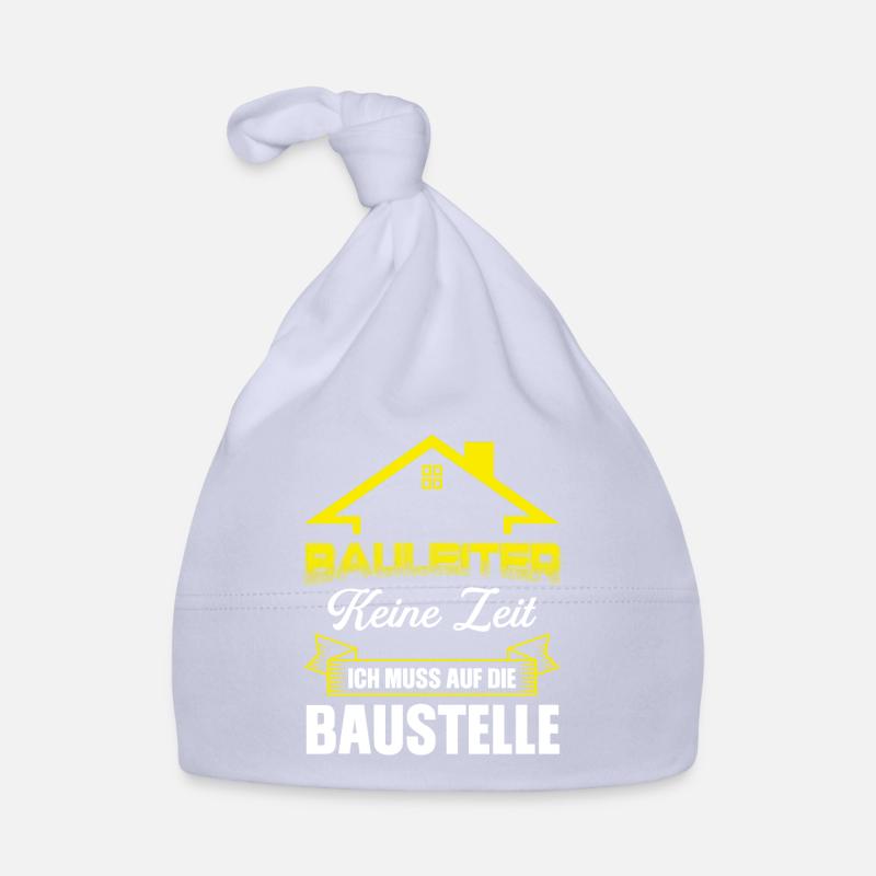 Bauleiter Bauaufsicht Baustelle Geschenk Baby Bio-Mütze