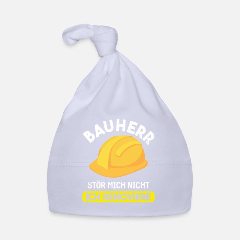 Bauherr Bauherrin Hausbau Geschenk Baby Bio-Mütze