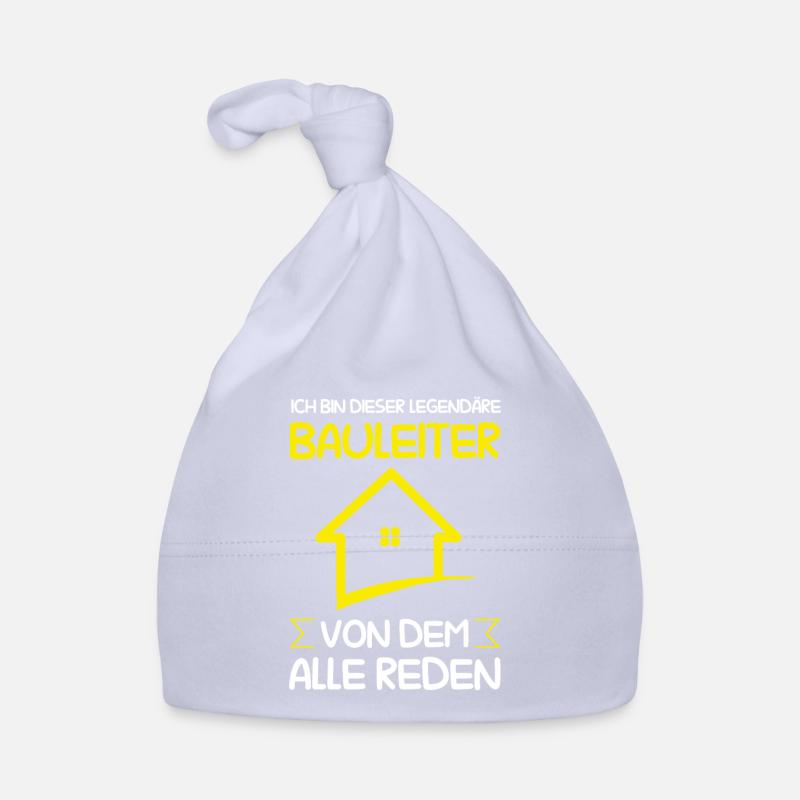 Bauleiter Bauaufsicht Baustellenleiter Geschenk Baby Bio-Mütze