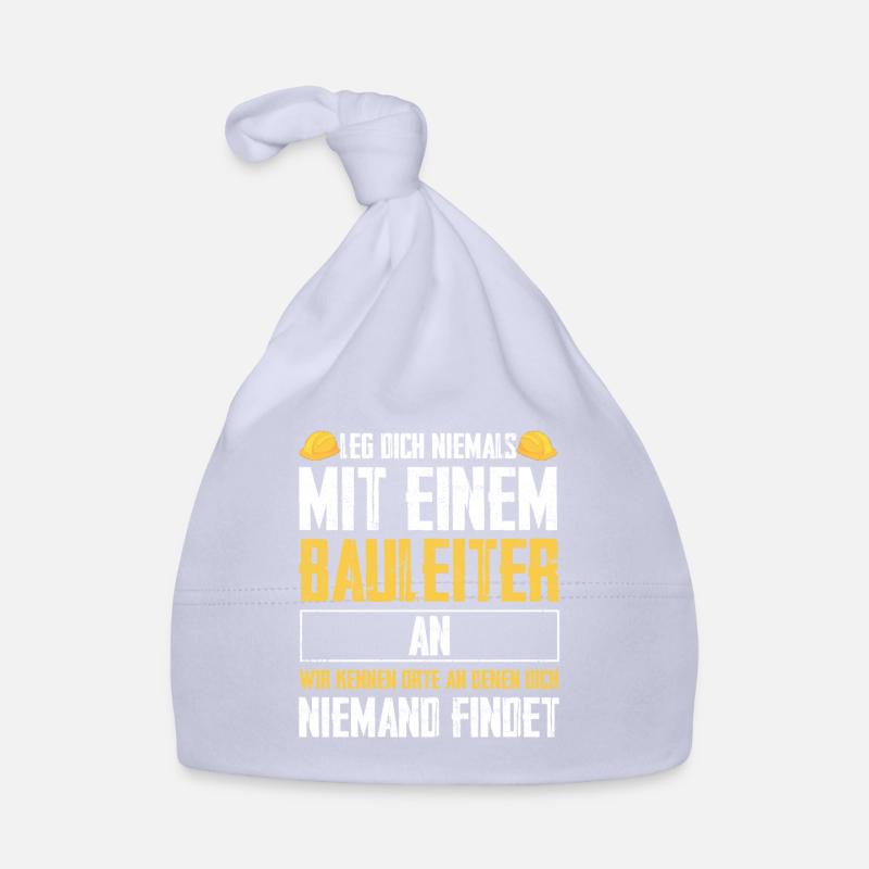 Bauleiter Bauaufsicht Baustellenleiter Geschenk Baby Bio-Mütze