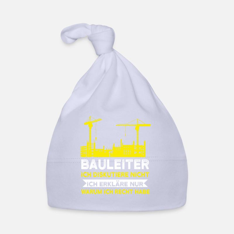 Bauleiter Bauaufsicht Bauleitung Geschenk Baby Bio-Mütze