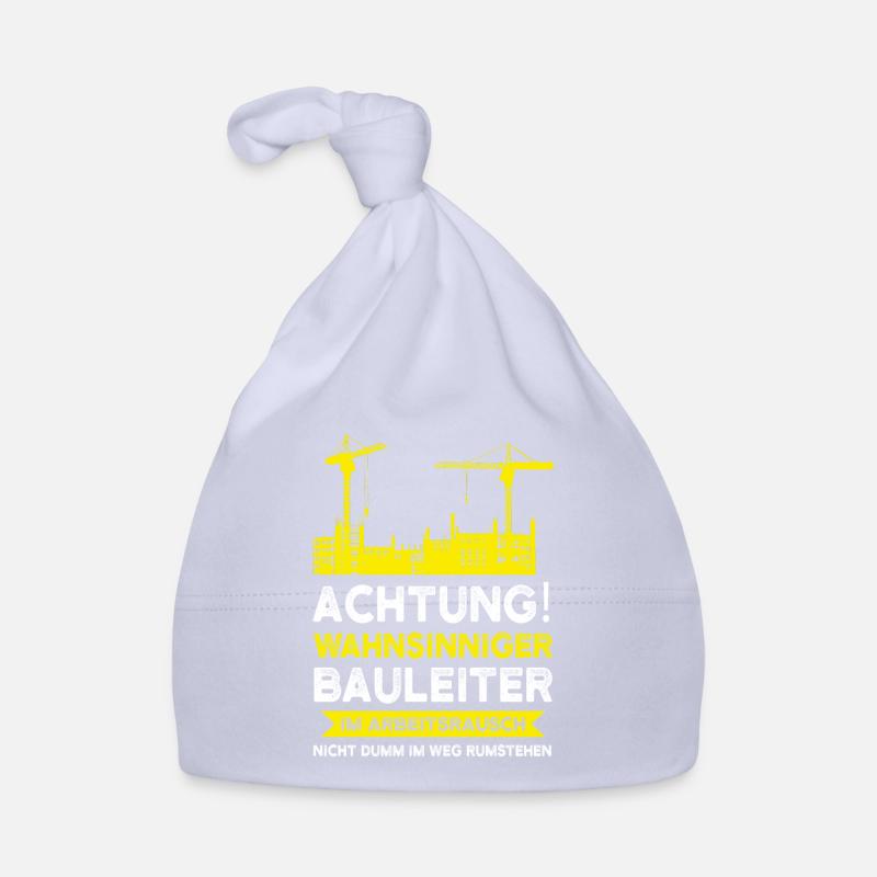 Bauleiter Bauaufsicht Baustellenleiter Geschenk Baby Bio-Mütze