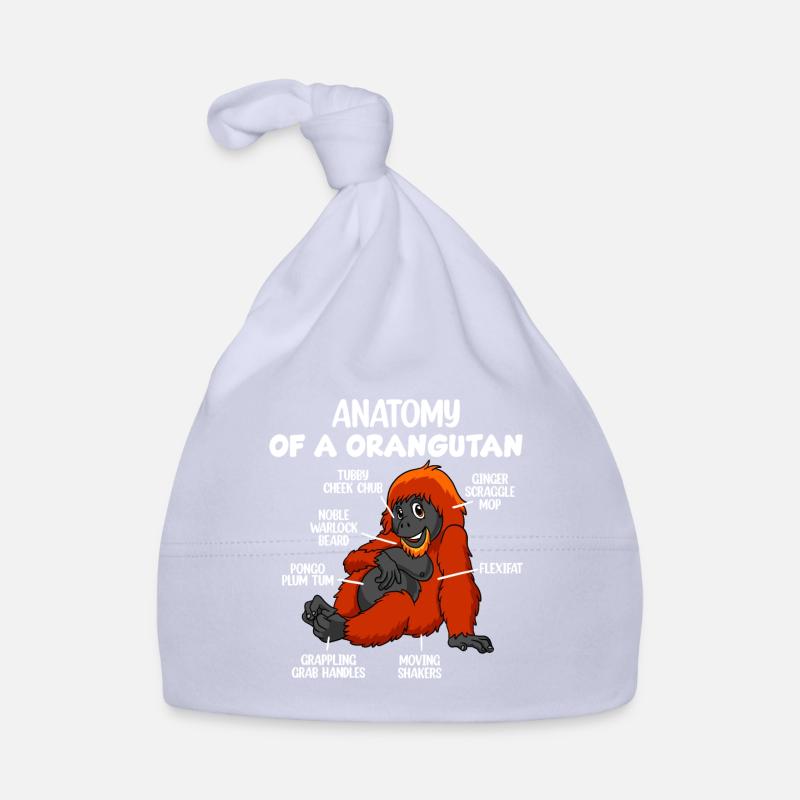 Anatomie eines Orang-Utans Baby Bio-Mütze