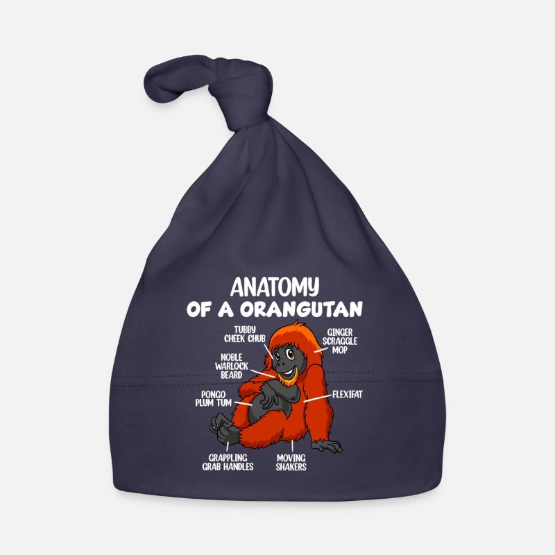 Anatomie eines Orang-Utans Baby Bio-Mütze