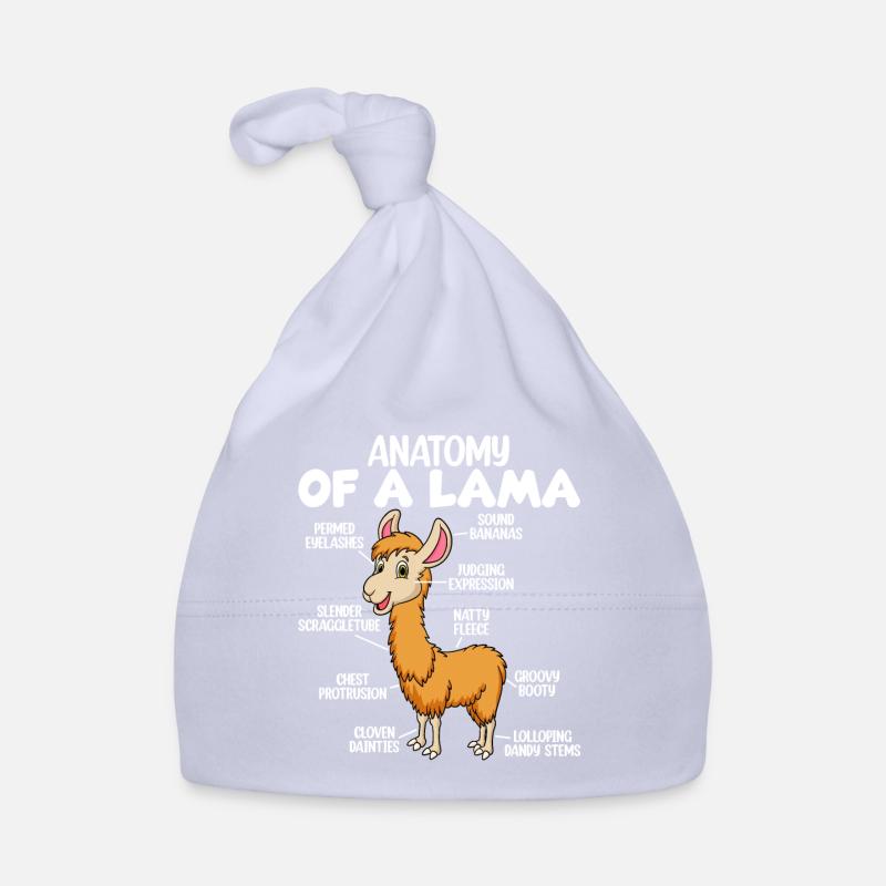 Anatomie eines Lamas Baby Bio-Mütze