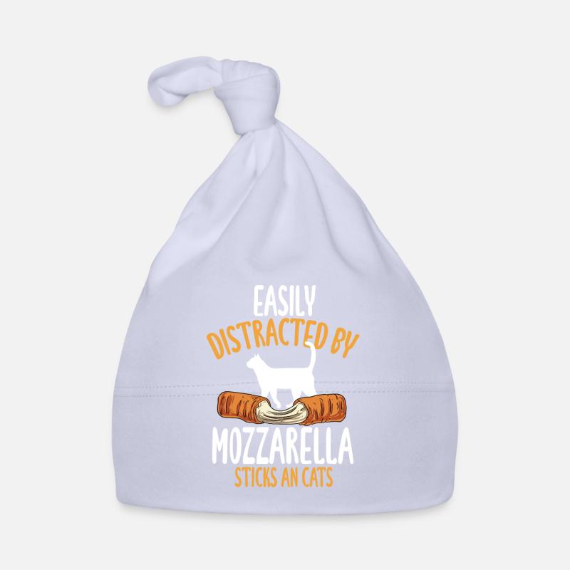 Easily distracted by mozzarella sticks and cat Organic Baby Cap