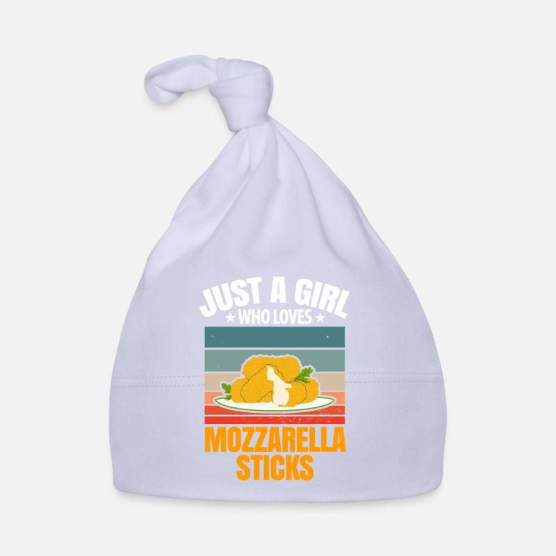 Nur ein Mädchen, das Mozzarella-Sticks liebt Baby Bio-Mütze