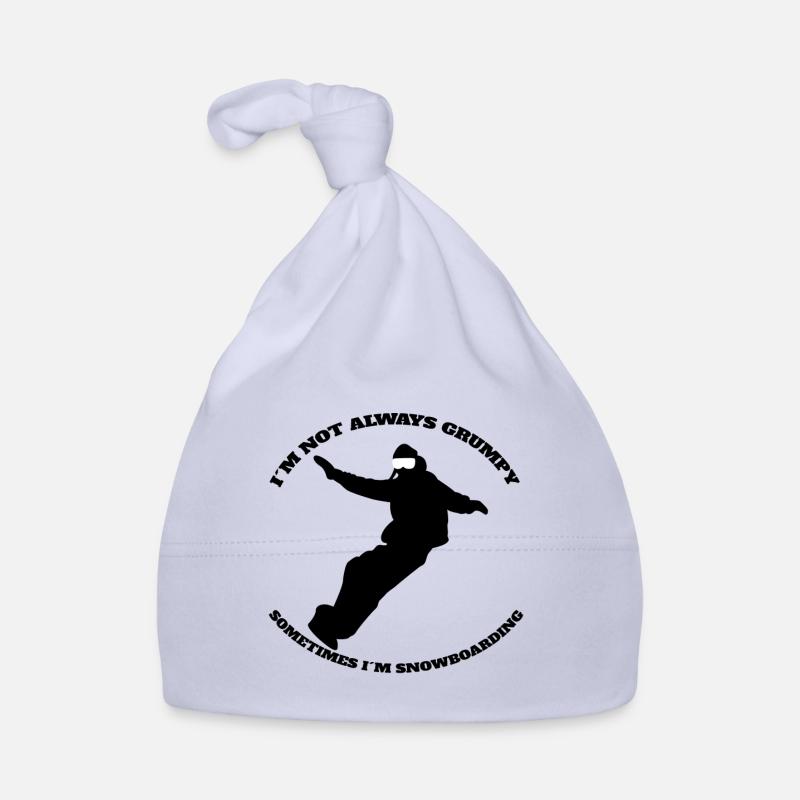 Snowboard Spruch Wintersport Snowboardfahrer Baby Bio-Mütze