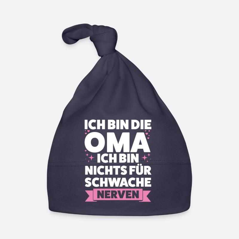 Oma Großmutter Großeltern Geschenk Baby Bio-Mütze