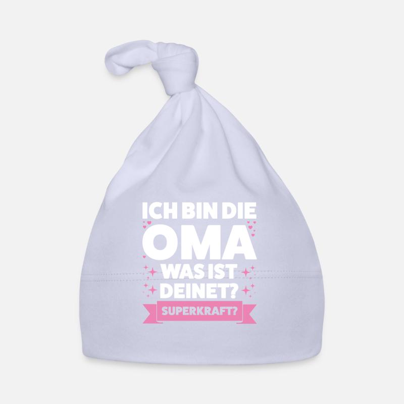 Oma Großmutter Enkelkind Geschenk - Baby Bio-Mütze - Sky