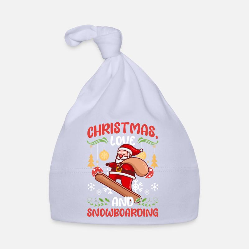 Boarder Snowboarder Weihnachten Liebe Skateboard Baby Bio-Mütze