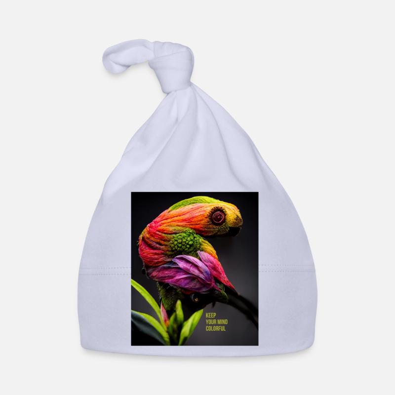 Colorful parrot for all sharp minds Organic Baby Cap