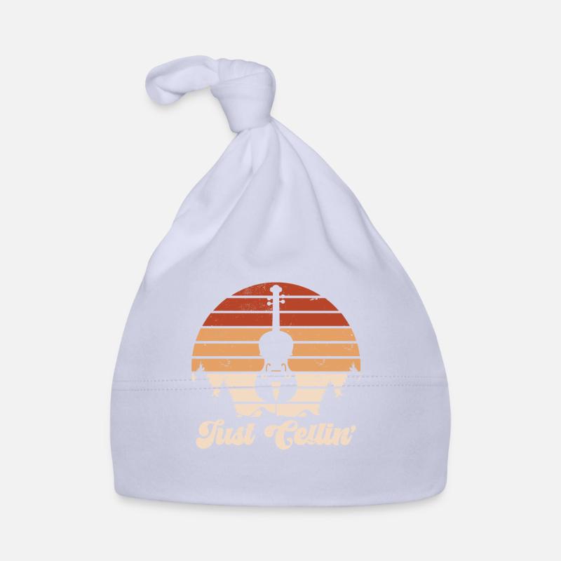 Violoncelle Drôle Cadeau Alto - Bonnet bio Bébé - ciel
