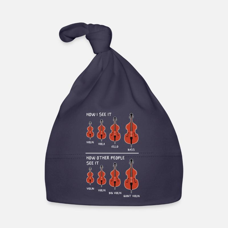 Cello Funny Gift Viola Organic Baby Cap