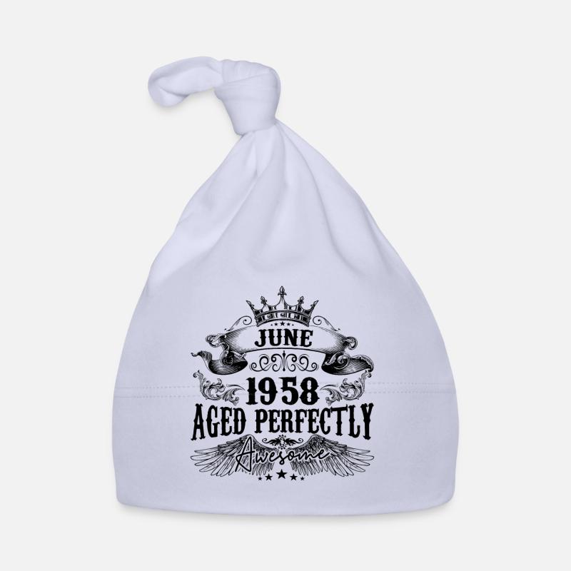 1958| June Aged Perfectly 1958 Geburtstagsgeschenk Baby Bio-Mütze