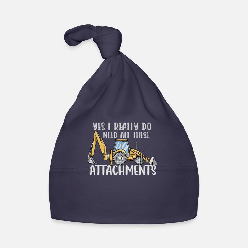 Construction machine machine operator Construction site excavator Organic Baby Cap