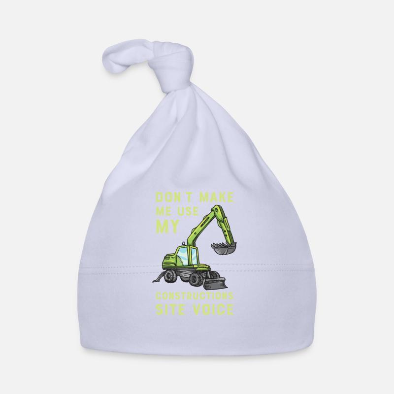 Opérateur de machine de chantier Pelle de chantier - Bonnet bio Bébé - ciel