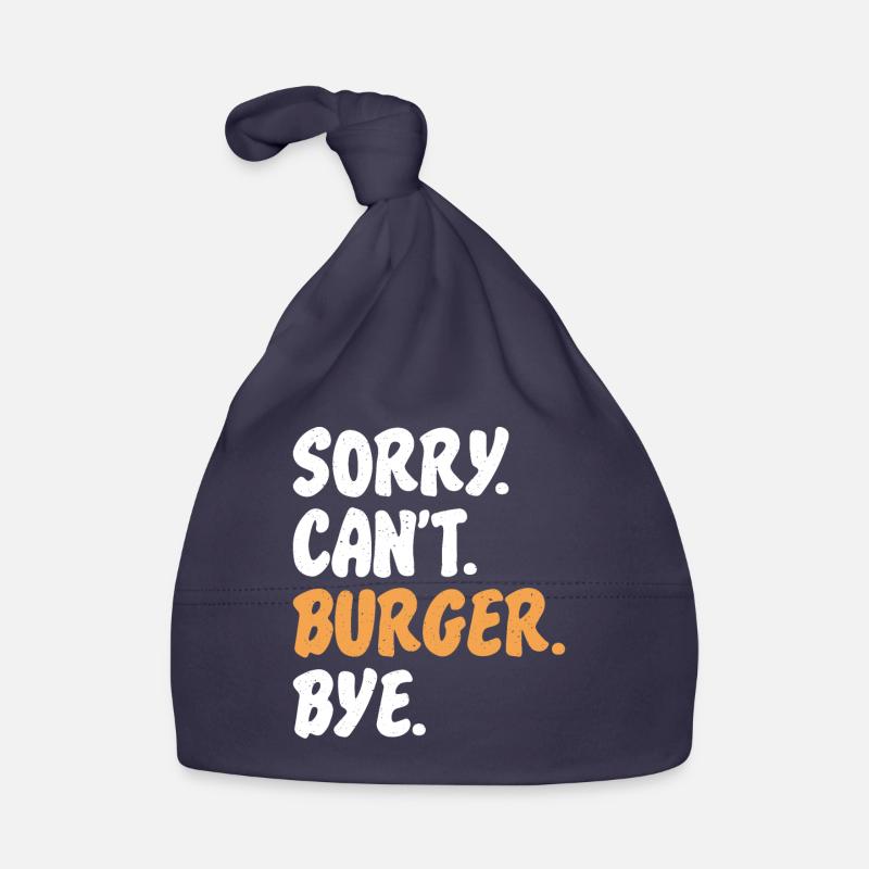 Burger Lover Cadeau Bonnet bio Bébé