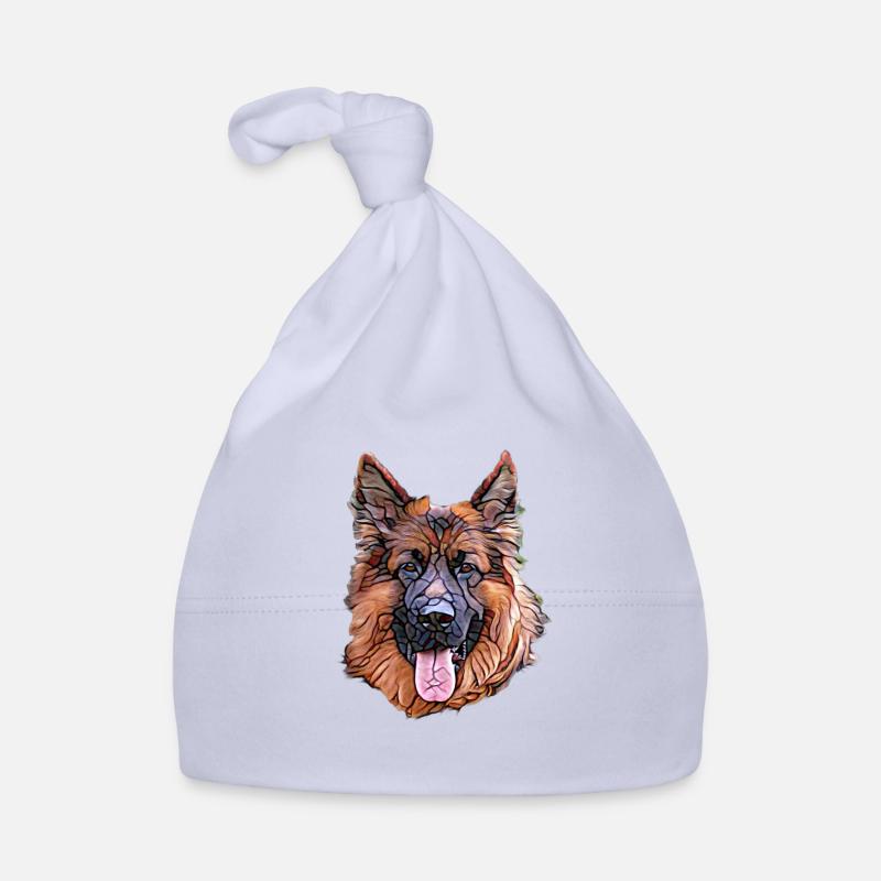 German Shepherd Face Organic Baby Cap