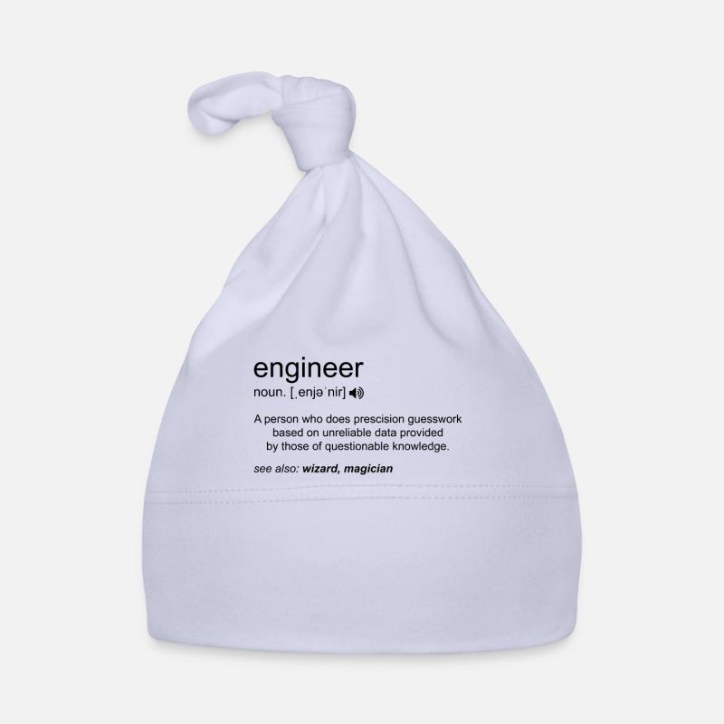 Engineer Definition Funny Engineering Mechanical Organic Baby Cap