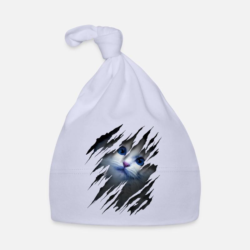Chat avec égratignure - Visage de chat Chat à gratter Chat Bonnet bio Bébé