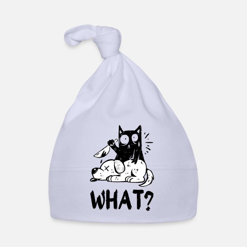 Quoi? Chat noir meurtrier avec couteau Bonnet bio Bébé