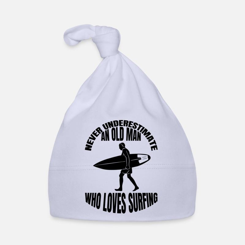 Female surfer riding waves surfing surfboard surfing instructor Organic Baby Cap
