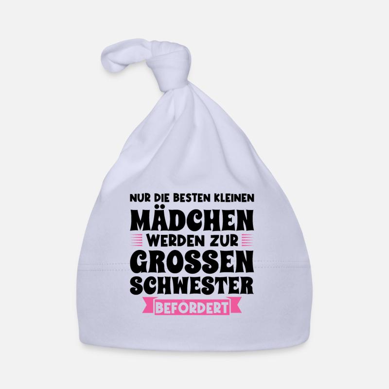 Große Schwester Geschwister Kinder Geschenk Baby Bio-Mütze