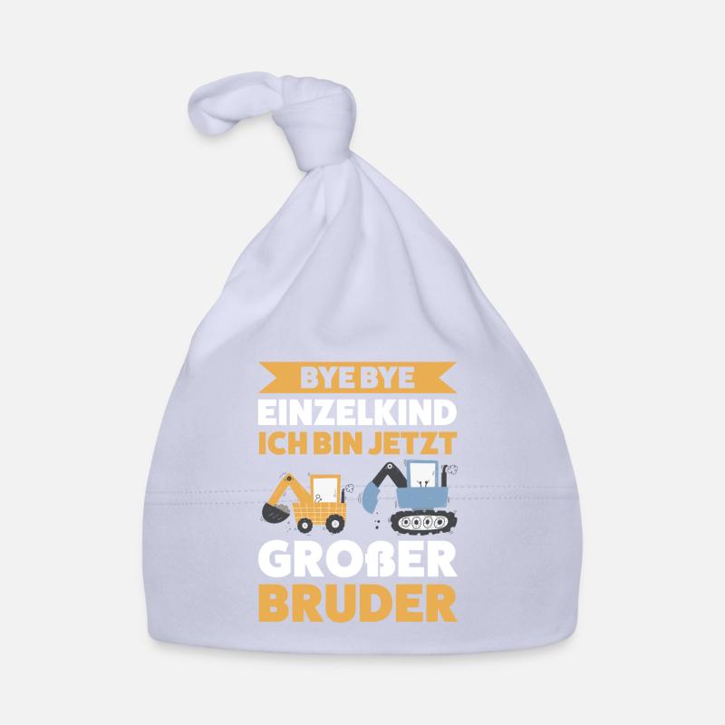 Großer Bruder Bagger Geschwister Geschenk Baby Bio-Mütze