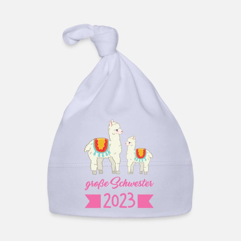 Große Schwester 2023 Alpaka Grosse Schwester 2023 Baby Bio-Mütze
