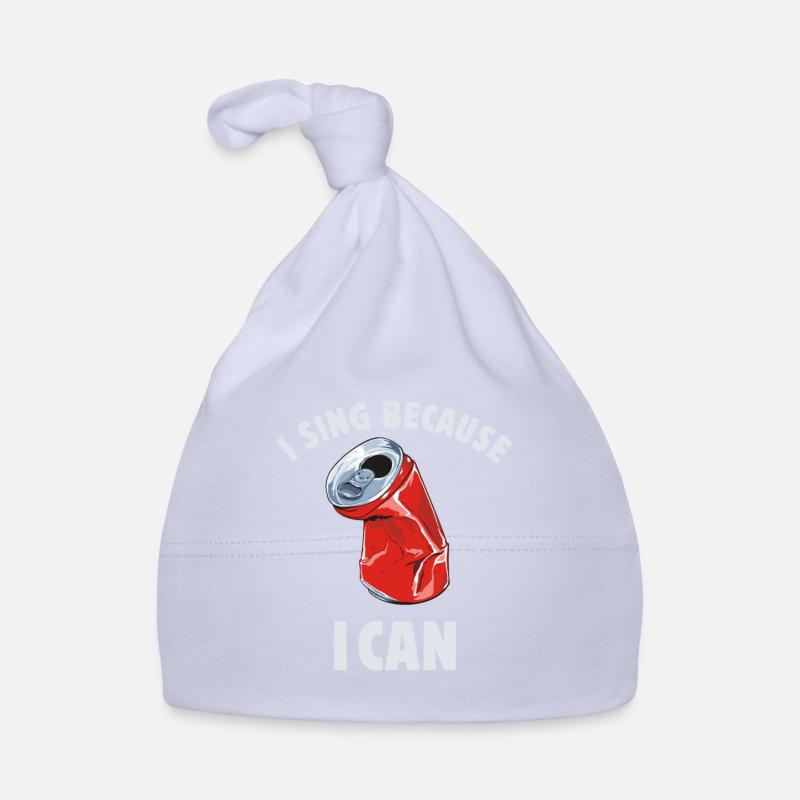 I Sing Because I Can - chanteur - jeu de mots Bonnet bio Bébé