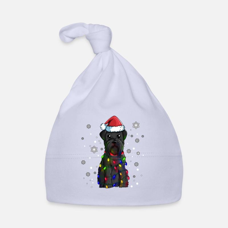 Schnauzer schnauzer géant avec chapeau de Noël Bonnet bio Bébé
