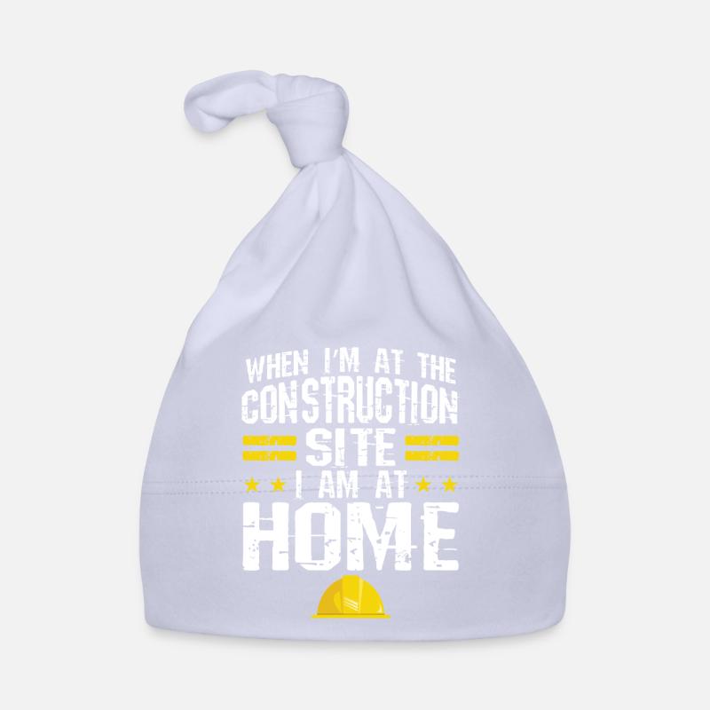 Baustelle Bauherr Geschenk Baby Bio-Mütze