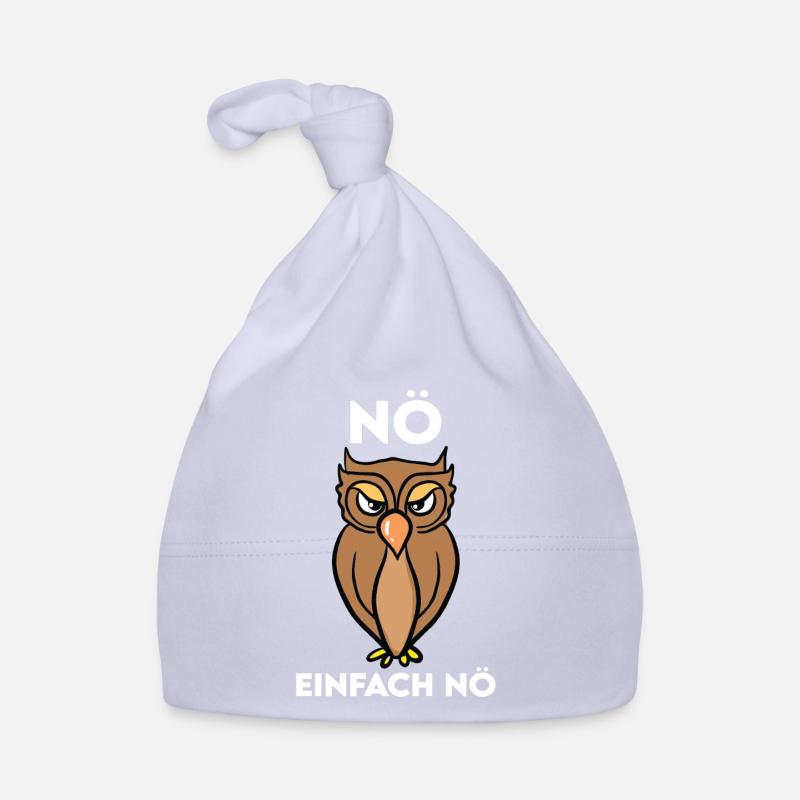 Eule Vogel Eulen Geschenk - Baby Bio-Mütze - Sky