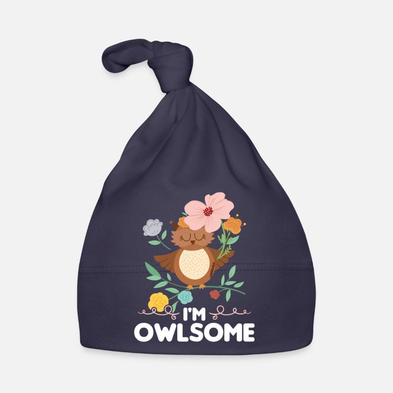 Eule Vogel Eulen Liebhaber Geschenk Baby Bio-Mütze