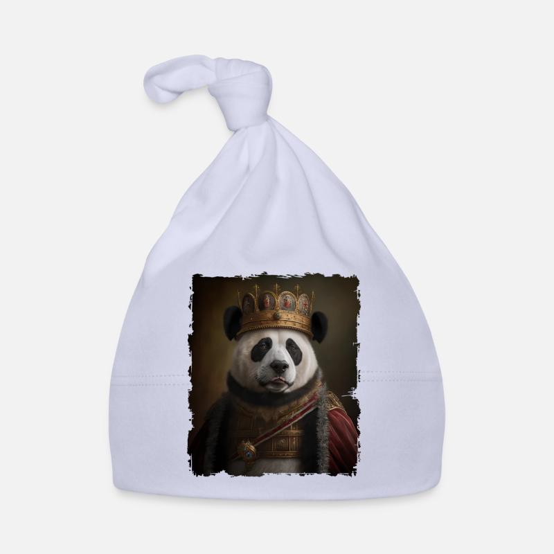Renaissance Pet Portrait Géant Panda King Crown Bonnet bio Bébé