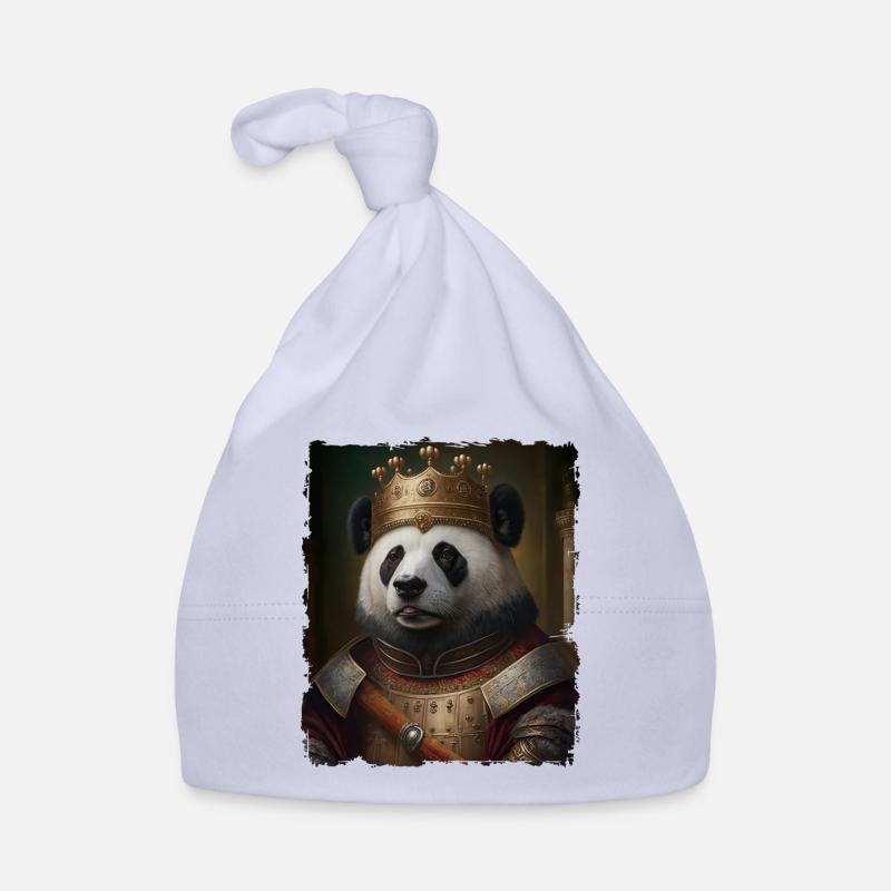 Renaissance Pet Portrait Géant Panda King Crown Bonnet bio Bébé