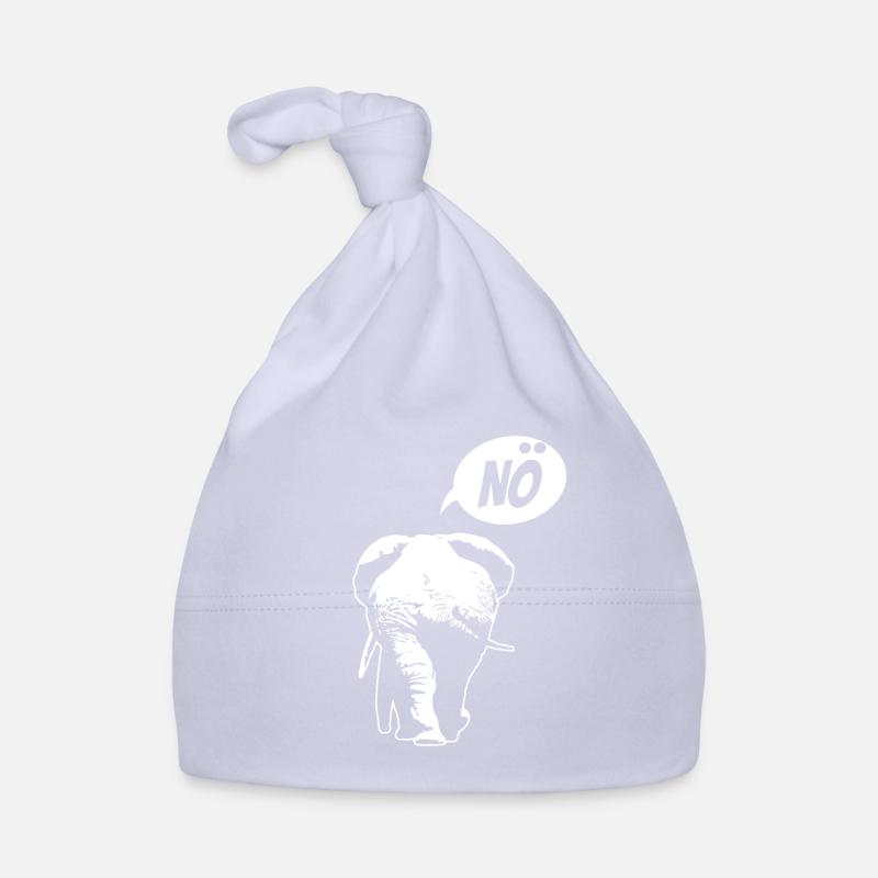 Nö, ich muss garnix - Elefant - Spruch Baby Bio-Mütze