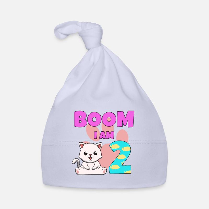 Chat 2ème anniversaire Bonnet bio Bébé