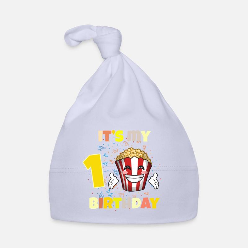 C’est mon 1er anniversaire - Bonnet bio Bébé - ciel