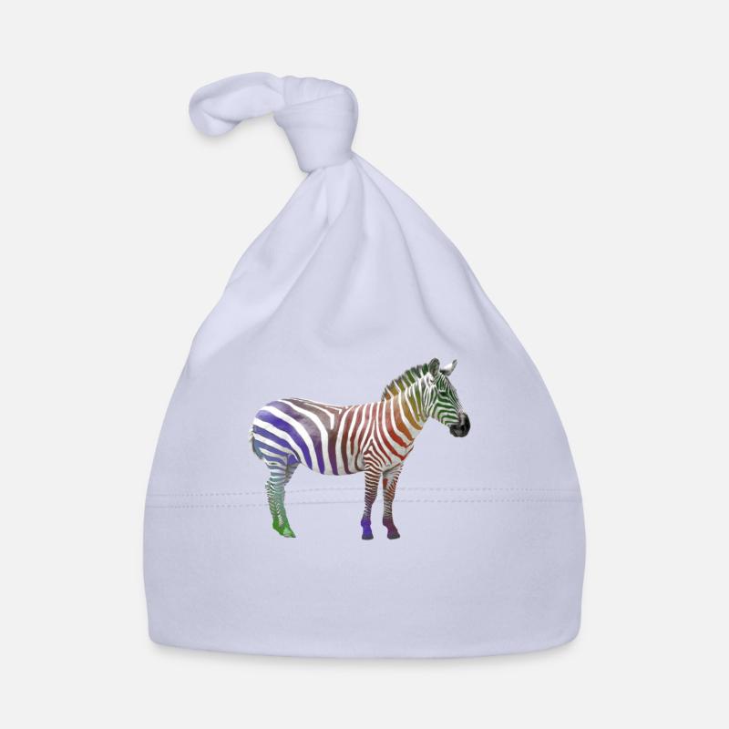 Zebra Regenbogen - Zebra Wildtier in Afrika Baby Bio-Mütze