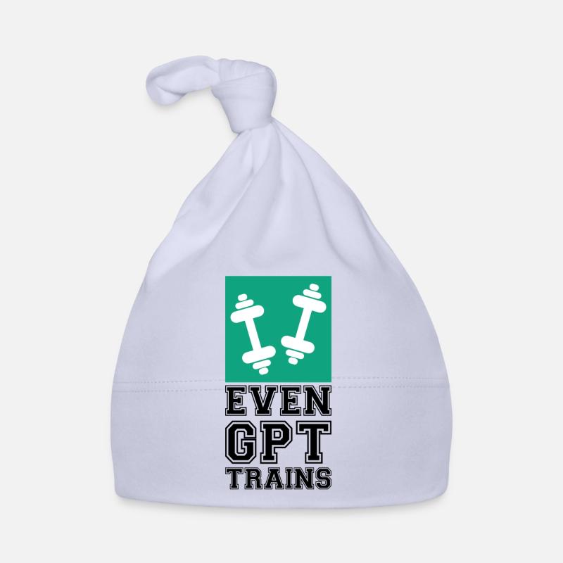 Même les trains GPT - Bonnet bio Bébé - ciel